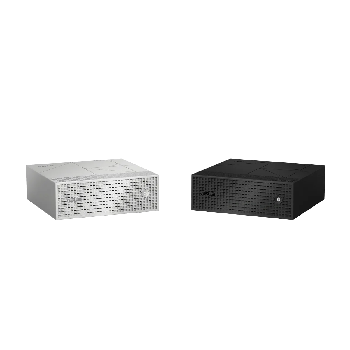 ASUS ProArt GR1X compact desktops in light and dark finishes